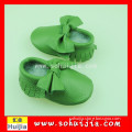 Chinese sample welcome reasonable price green bow winter white leather boots with boy